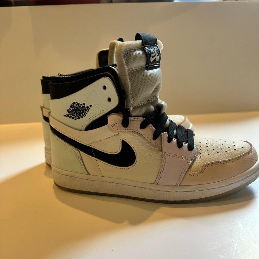 Nike Kids High-Top Sneakers in White and Black